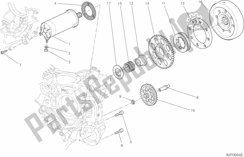 All parts for the Electric Starting And Ignition of the Ducati Hypermotard Hyperstrada Thailand 821 2015